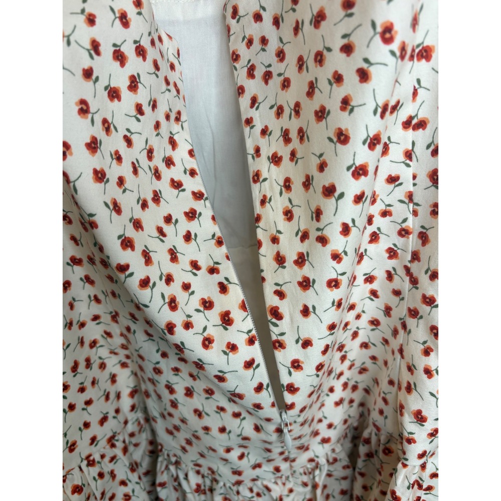 Reformation Marielle Dress Fresa Floral Puff Sleeve Mini Dress Size 12 NEW - Picture 5 of 9